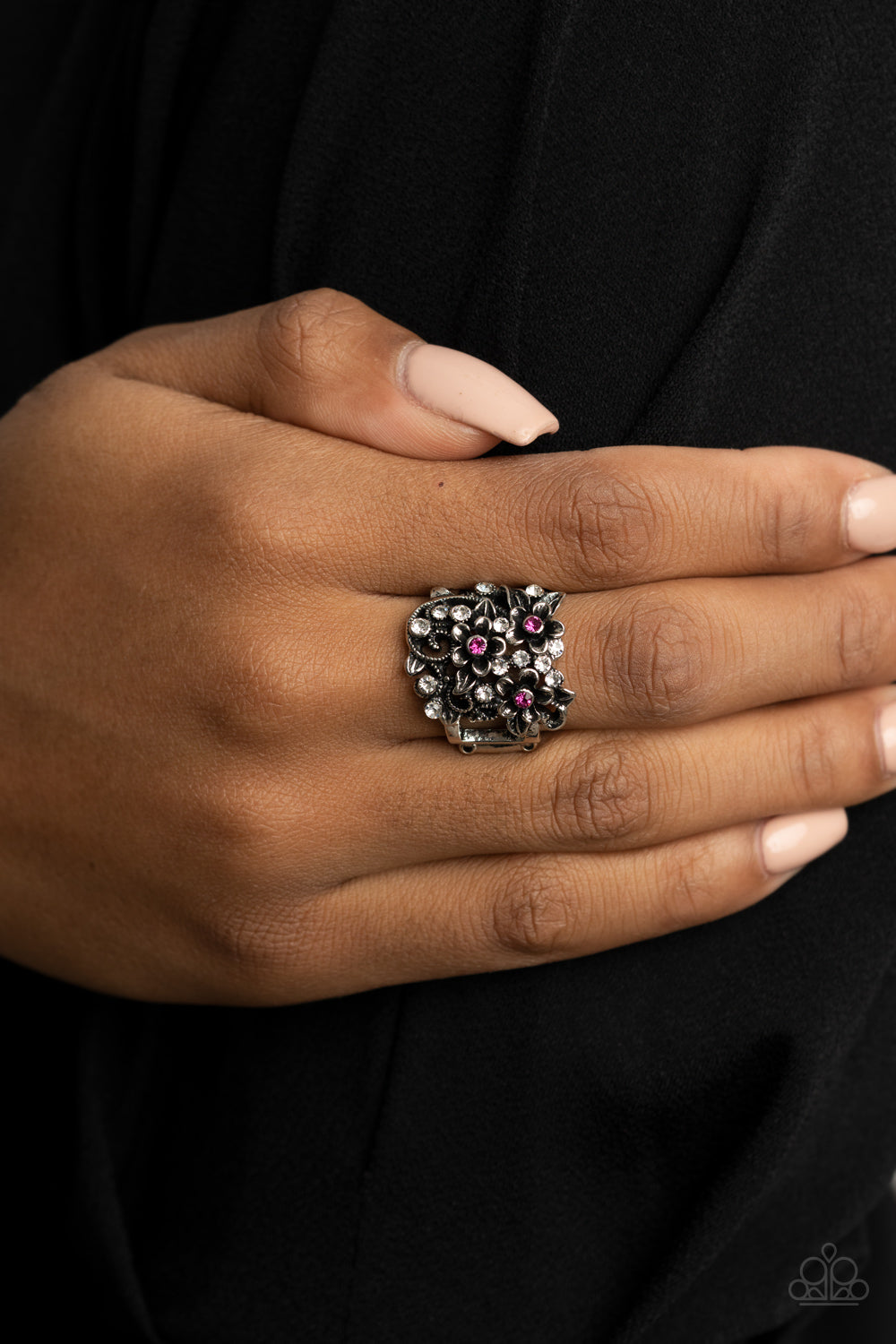 Perfectly Perennial - Pink Floral Ring