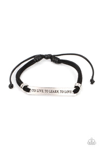 To Live, To Learn, To Love - Suede Inspirational Bracelet