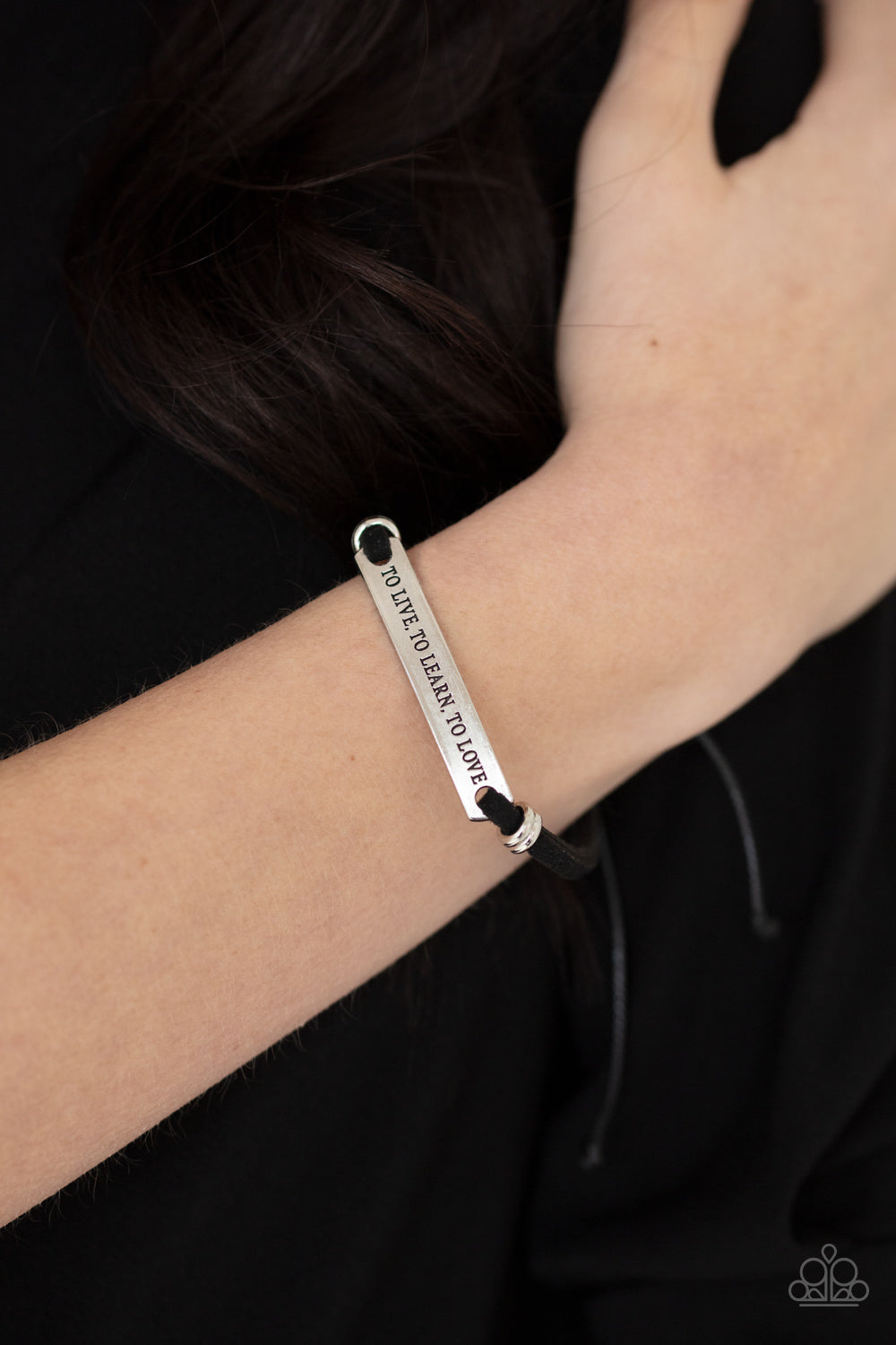 To Live, To Learn, To Love - Suede Inspirational Bracelet