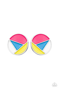 Artistic Expression - Multi Colored Abstract Post Earrings