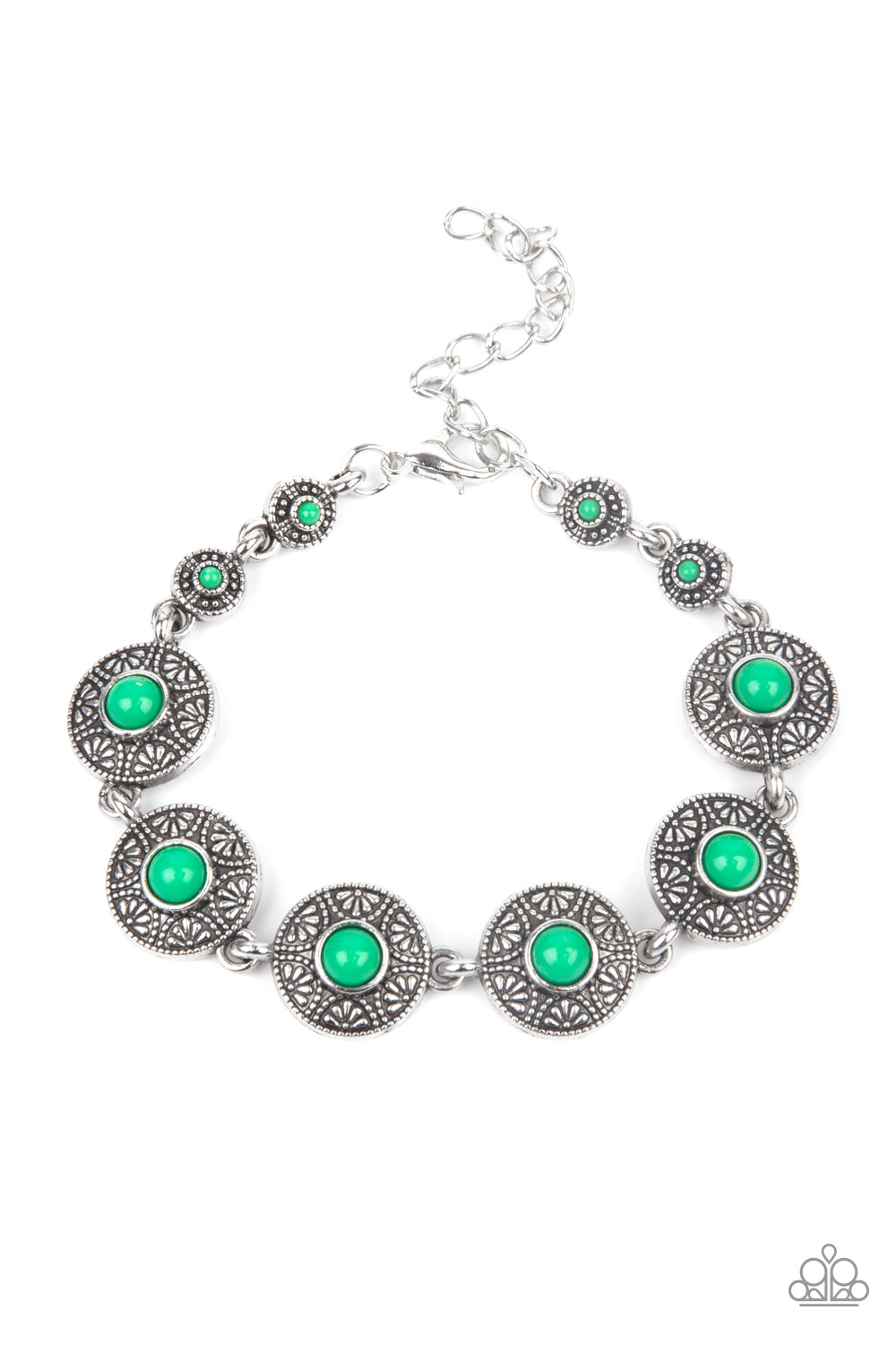Springtime Special - Mint Green Floral Embossed Bracelet