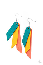 Load image into Gallery viewer, Suede Shade - Mult Colored Suede Leather Earrings
