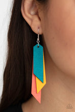 Load image into Gallery viewer, Suede Shade - Mult Colored Suede Leather Earrings
