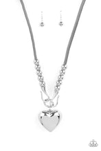 Load image into Gallery viewer, Forbidden Love - Chunky Silver Heart Pendant
