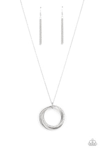 Harmonic Halos - White Interlocking Pendant Necklace