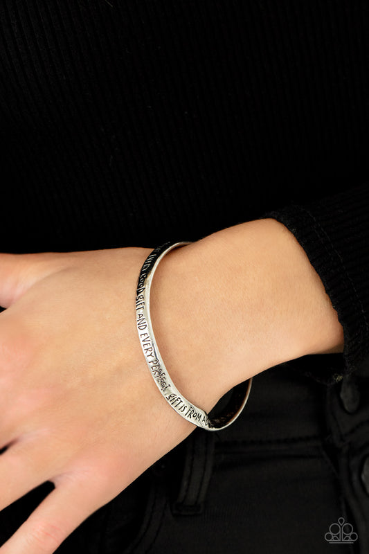 Perfect Present - Silver Inspirational Bangle