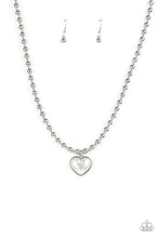 Load image into Gallery viewer, Heart Full of Fancy - White Pearlescent Heart Pendant Necklace
