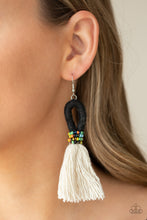 Load image into Gallery viewer, The Dustup - Black Tassel Seed Bead Earrings
