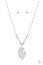 Load image into Gallery viewer, Roaming The Riverwalk - Multi-colored Stone and Leaf Long Necklace
