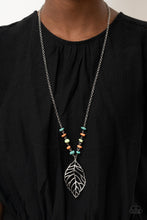 Load image into Gallery viewer, Roaming The Riverwalk - Multi-colored Stone and Leaf Long Necklace
