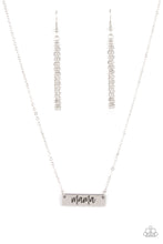 Load image into Gallery viewer, Blessed Mama - Silver Bar Charm Necklace
