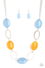 Load image into Gallery viewer, Beachside Boardwalk - Multi Cerulean and Marigold Beaded Necklace
