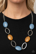 Load image into Gallery viewer, Beachside Boardwalk - Multi Cerulean and Marigold Beaded Necklace
