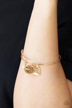 Load image into Gallery viewer, Come What May and Love It - Gold Inspirational Charm Bracelet
