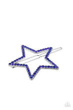 Load image into Gallery viewer, Stellar Standout - Blue AMERICANA Hair Barrette
