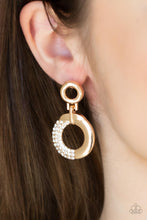 Load image into Gallery viewer, Modern Motivation - Gold Post Back Earrings
