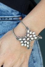 Load image into Gallery viewer, Pleasantly Plains - White Stone Bead Cuff Bracelet
