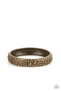 Victorian Meadow - Brass Bangle Bracelet