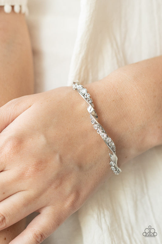 Twisted Twinkle ~ White Bracelet