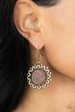 Load image into Gallery viewer, Farmhouse Fashionista - Brass and Wooden Flower Earrings
