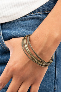 Suddenly Synced - Brass Bangle Bracelet Set