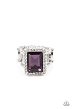 Load image into Gallery viewer, Glamorously Glitzy - Emerald Cut Purple Ring
