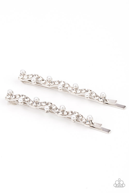 Ballroom Banquet - White Bobby Pin