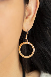 Spiraling Out of COUTURE - Gold Hammered Ring Necklace