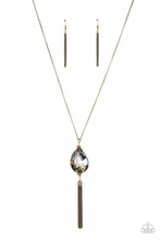 Load image into Gallery viewer, Interstellar Solstice - Brass Necklace With Oil Spill Pendant
