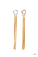 Load image into Gallery viewer, Dallas Debutante - Gold Tassel Earrings
