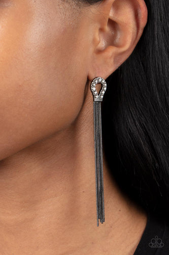 Post Back Gunmetal Earrings