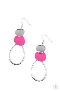 Retro Reception - Pink Earrings