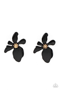 Hawaiian Heiress - Black Blossum Earrings