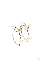 Load image into Gallery viewer, Full Out Flutter - Gold Butterfly Hoop Earrings
