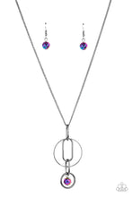 Load image into Gallery viewer, Park Avenue Palace - Gunmetal Necklace with Oil Spill Pendant
