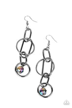 Load image into Gallery viewer, Park Avenue Princess - Gunmetal &amp; Oil Spill Earrings
