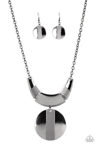 Metallic Enchantress - Gunmetal Statement Necklace