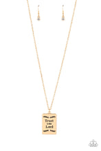 Load image into Gallery viewer, All About Trust - Gold Pendant Inspirational Necklace
