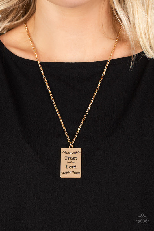 All About Trust - Gold Pendant Inspirational Necklace