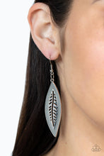 Load image into Gallery viewer, Leather Lagoon - Leather Trim Leaf Earring
