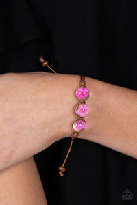 Prairie Persuasion - Pink Flower Boho Bracelet