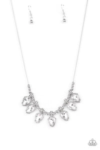 Crown Jewel Couture - White Rhinestone Necklace