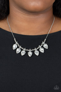 Crown Jewel Couture - White Rhinestone Necklace