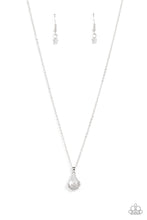 Load image into Gallery viewer, Flower Patch Fabulous - White Teardrop Necklace
