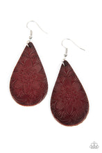 Load image into Gallery viewer, Subtropical Seasons - Embossed Leather Earrings
