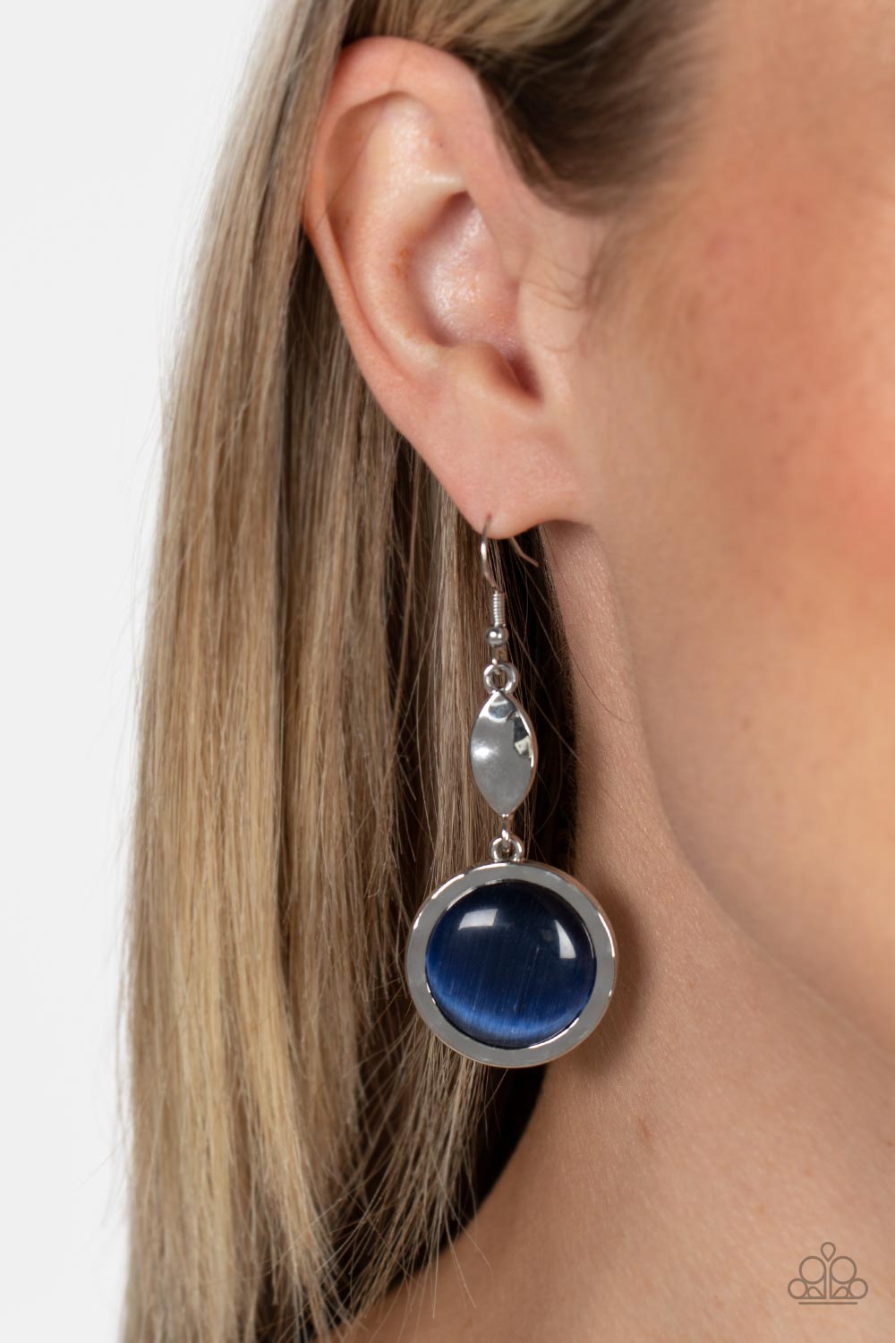 Magically Magnificent - Blue Cat's Eye Stone Earrings