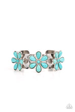 Load image into Gallery viewer, Desert Flower Patch - Turquoise Cuff Bracelet
