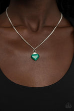 Load image into Gallery viewer, Gracefully Gemstone - Green Cat&#39;s Eye Stone Pendant Necklace
