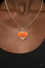 Load image into Gallery viewer, You Complete Me - Acrylic Heart Necklace with Wood Accent
