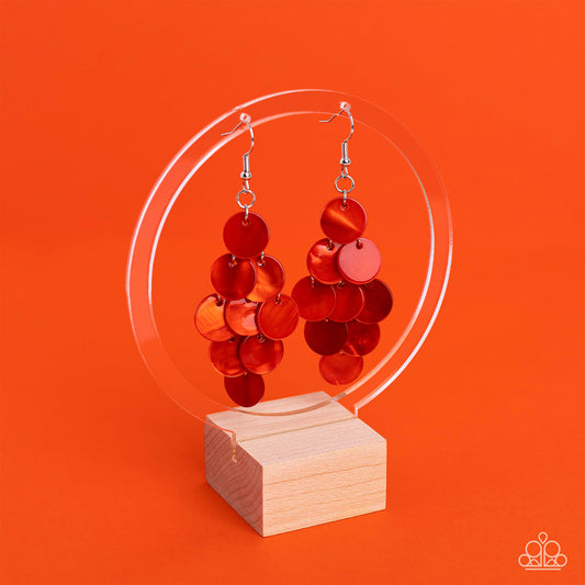 Tropical Tryst - Shell-Like Cascade Earrings